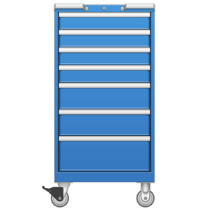 LISTA Mobile Cabinet, Shallow, 6 Drawer, 22.2" W 22.5" D 45.0" H (CL0900-0702F-M)