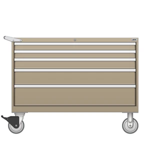 LISTA Mobile Drawer Cabinet, 5 Drawer, 47.0" W 28.5" D 35.6" H (MW0600-0501F-M)