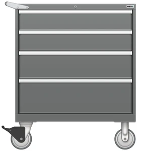 LISTA Mobile Drawer Cabinet, 4 Drawer, 34.3" W 28.5" D 41.5" H (EW0750-0401F-M)