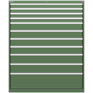 LISTA Stationary Cabinet, Shallow, 11 Drawer, 47.0" W 22.5" D 57.1" H (MS1350-1103F)