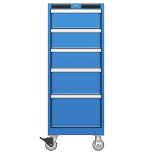 LISTA Mobile Drawer Cabinet, 5 Drawer, 16.9" W 28.5" D 44.1" H (NW0900-0501N-M)