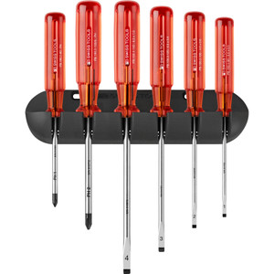PB Swiss Classic Screwdriver Set, Slotted & Phillips, 6 pcs w/ Wall Mount (PB 244.CBB) PB Swiss Classic Screwdriver Set, Slotted & Phillips, 6 pcs w/ Wall Mount (PB 244.CBB)