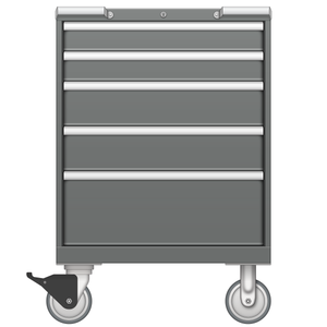 LISTA Mobile Cabinet, 5 Drawer, 28.2" W 28.5" D 41.5" H (SC0750-0502F-M) LISTA Mobile Cabinet, 5 Drawer, 28.2" W 28.5" D 41.5" H (SC0750-0502F-M)