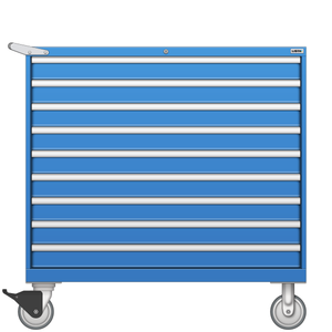 LISTA Mobile Drawer Cabinet, Shallow, 9 Drawer, 47.0" W 22.5" D 47.4" H (MS0900-0904F-M)