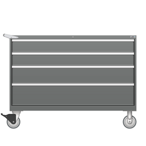 LISTA Mobile Drawer Cabinet, Shallow, 4 Drawer, 56.3" W 22.5" D 41.5" H (HT0750-0401F-M)
