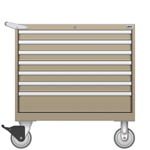 LISTA Mobile Drawer Cabinet, 7 Drawer, 34.3" W 28.5" D 35.6" H (EW0600-0703F-M)
