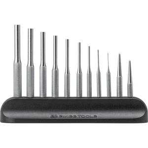 PB Swiss Knurled Punch Set, 11 pcs w/ Storage Rack (PB 715.H)