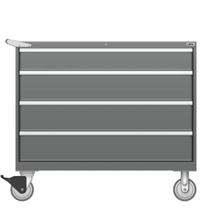 LISTA Mobile Drawer Cabinet, 4 Drawer, 47.0" W 28.5" D 41.5" H (MW0750-0404F-M)