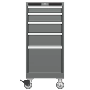 LISTA Mobile Drawer Cabinet, 5 Drawer, 16.9" W 28.5" D 38.2" H (NW0750-0501N-M)