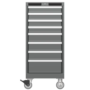 LISTA Mobile Drawer Cabinet, 8 Drawer, 16.9" W 28.5" D 38.2" H (NW0750-0801N-M)