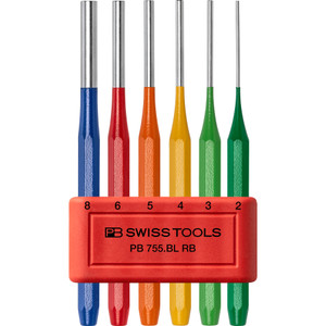 PB Swiss Rainbow Parallel Pin Punch Set, 6 pcs (PB 755.BL RB) PB Swiss Rainbow Parallel Pin Punch Set, 6 pcs (PB 755.BL RB)