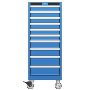 LISTA Mobile Drawer Cabinet, 10 Drawer, 16.9" W 28.5" D 44.1" H (NW0900-1001N-M)