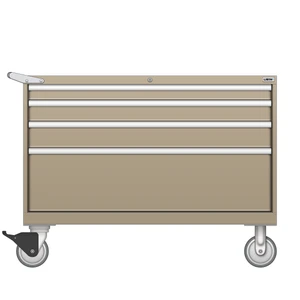 LISTA Mobile Drawer Cabinet, 4 Drawer, 47.0" W 28.5" D 35.6" H (MW0600-0401F-M)