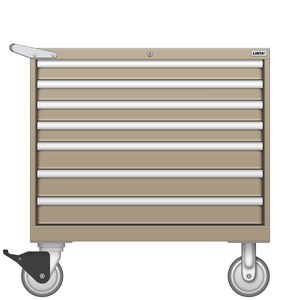 LISTA Mobile Cabinet, 7 Drawer, 34.3" W 28.5" D 35.6" H (EW0600-0701F-M) LISTA Mobile Cabinet, 7 Drawer, 34.3" W 28.5" D 35.6" H (EW0600-0701F-M)
