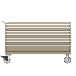 LISTA Mobile Drawer Cabinet, Shallow, 7 Drawer, 56.3" W 22.5" D 35.6" H (HT0600-0703F-M)