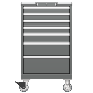 LISTA Mobile Cabinet, 7 Drawer, 22.2" W 28.5" D 39.1" H (MP0750-0701F-M) LISTA Mobile Cabinet, 7 Drawer, 22.2" W 28.5" D 39.1" H (MP0750-0701F-M)