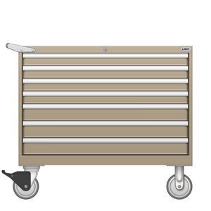 LISTA Mobile Cabinet, Shallow, 7 Drawer, 40.3" W 22.5" D 35.6" H (HS0600-0701F-M) LISTA Mobile Cabinet, Shallow, 7 Drawer, 40.3" W 22.5" D 35.6" H (HS0600-0701F-M)