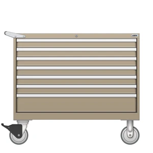 LISTA Mobile Drawer Cabinet, 7 Drawer, 40.3" W 28.5" D 35.6" H (HW0600-0703F-M)