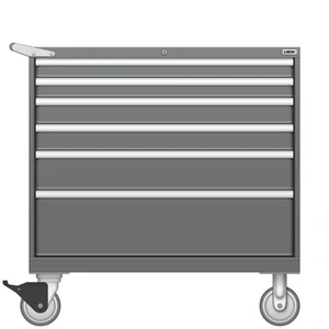 LISTA Mobile Drawer Cabinet, 6 Drawer, 40.3" W 28.5" D 41.5" H (HW0750-0602F-M)
