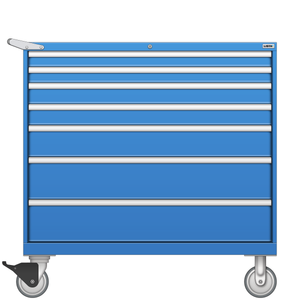 LISTA Mobile Drawer Cabinet, Shallow, 7 Drawer, 47.0" W 22.5" D 47.4" H (MS0900-0703F-M)