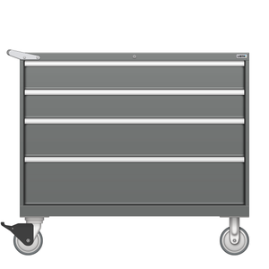 LISTA Mobile Cabinet, 4 Drawer, 47.0" W 28.5" D 41.5" H (MW0750-0401F-M) LISTA Mobile Cabinet, 4 Drawer, 47.0" W 28.5" D 41.5" H (MW0750-0401F-M)