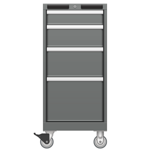 LISTA Mobile Cabinet, 4 Drawer, 16.9" W 28.5" D 38.2" H (NW0750-0402N-M) LISTA Mobile Cabinet, 4 Drawer, 16.9" W 28.5" D 38.2" H (NW0750-0402N-M)