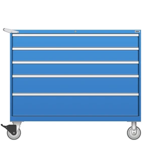 LISTA Mobile Drawer Cabinet, 5 Drawer, 56.3" W 28.5" D 47.4" H (DW0900-0501F-M)