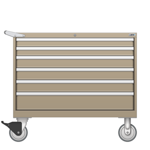 LISTA Mobile Drawer Cabinet, Shallow, 6 Drawer, 40.3" W 22.5" D 35.6" H (HS0600-0601F-M)