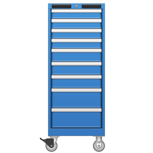 LISTA Mobile Cabinet, 9 Drawer, 16.9" W 28.5" D 44.1" H (NW0900-0901N-M) LISTA Mobile Cabinet, 9 Drawer, 16.9" W 28.5" D 44.1" H (NW0900-0901N-M)