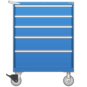 LISTA Mobile Cabinet, Shallow, 5 Drawer, 34.3" W 22.5" D 47.4" H (ES0900-0501F-M)