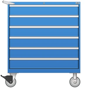 LISTA Mobile Drawer Cabinet, 6 Drawer, 40.3" W 28.5" D 47.4" H (HW0900-0605F-M)