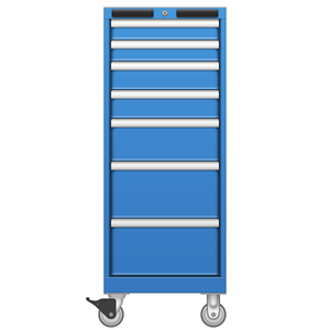 LISTA Mobile Cabinet, Shallow, 7 Drawer, 16.9" W 22.5" D 44.1" H (NS0900-0703N-M)