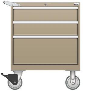 LISTA Mobile Drawer Cabinet, 3 Drawer, 28.2" W 28.5" D 35.6" H (SC0600-0301F-M)