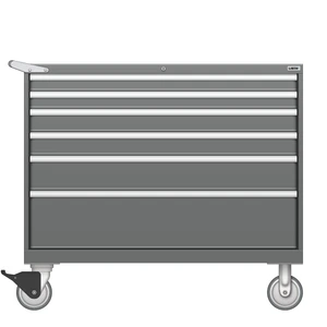 LISTA Mobile Drawer Cabinet, 6 Drawer, 47.0" W 28.5" D 41.5" H (MW0750-0602F-M)