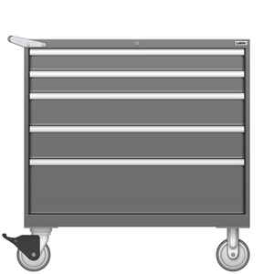 LISTA Mobile Drawer Cabinet, Shallow, 5 Drawer, 40.3" W 22.5" D 41.5" H (HS0750-0502F-M)