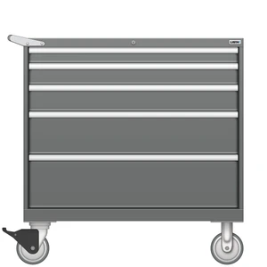 LISTA Mobile Drawer Cabinet, 5 Drawer, 40.3" W 28.5" D 41.5" H (HW0750-0505F-M)