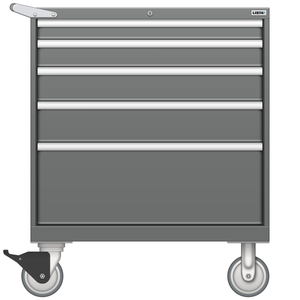 LISTA Mobile Cabinet, Shallow, 5 Drawer, 34.3" W 22.5" D 41.5" H (ES0750-0501F-M)