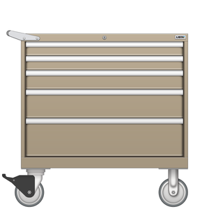 LISTA Mobile Cabinet, 5 Drawer, 34.3" W 28.5" D 35.6" H (EW0600-0501F-M) LISTA Mobile Cabinet, 5 Drawer, 34.3" W 28.5" D 35.6" H (EW0600-0501F-M)