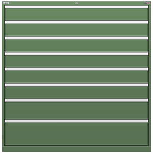 LISTA Stationary Cabinet, Shallow, 8 Drawer, 56.3" W 22.5" D 57.1" H (HT1350-0803F)