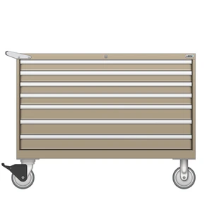 LISTA Mobile Drawer Cabinet, 7 Drawer, 47.0" W 28.5" D 35.6" H (MW0600-0701F-M)