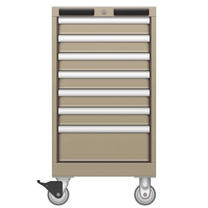 LISTA Mobile Drawer Cabinet, 7 Drawer, 16.9" W 28.5" D 32.3" H (NW0600-0703N-M)