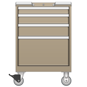 LISTA Mobile Cabinet, Shallow, 3 Drawer, 22.2" W 22.5" D 33.2" H (CL0600-0401F-M)