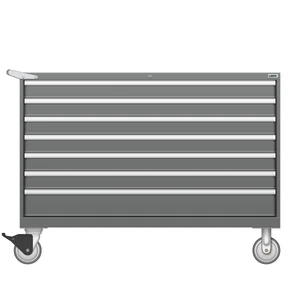LISTA Mobile Drawer Cabinet, 7 Drawer, 56.3" W 28.5" D 41.5" H (DW0750-0704F-M)
