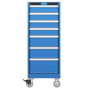 LISTA Mobile Drawer Cabinet, 7 Drawer, 16.9" W 28.5" D 44.1" H (NW0900-0702N-M)