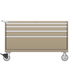 LISTA Mobile Drawer Cabinet, 4 Drawer, 56.3" W 28.5" D 35.6" H (DW0600-0401F-M)