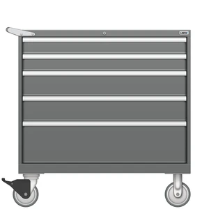 LISTA Mobile Drawer Cabinet, 5 Drawer, 40.3" W 28.5" D 41.5" H (HW0750-0502F-M)