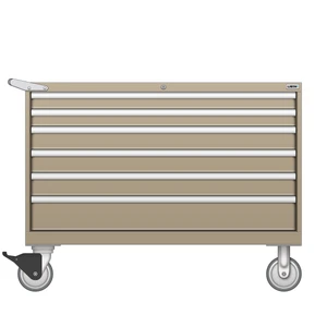 LISTA Mobile Drawer Cabinet, 6 Drawer, 47.0" W 28.5" D 35.6" H (MW0600-0601F-M)