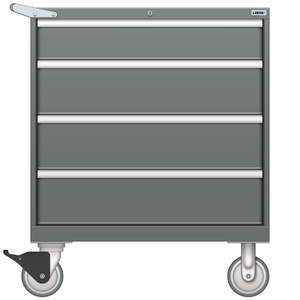 LISTA Mobile Cabinet, 4 Drawer, 34.3" W 28.5" D 41.5" H (EW0750-0404F-M) LISTA Mobile Cabinet, 4 Drawer, 34.3" W 28.5" D 41.5" H (EW0750-0404F-M)