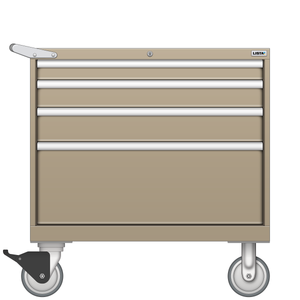 LISTA Mobile Cabinet, Shallow, 4 Drawer, 34.3" W 22.5" D 35.6" H (ES0600-0401F-M) LISTA Mobile Cabinet, Shallow, 4 Drawer, 34.3" W 22.5" D 35.6" H (ES0600-0401F-M)