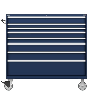 LISTA Technician Series Mobile Drawer Cabinet, 8 Drawer, 56.3" W 28.5" D 53.3" H (TSDW1050-0801-M)